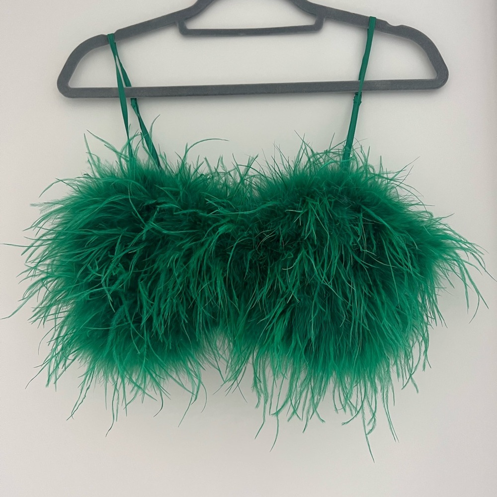 Top green feather